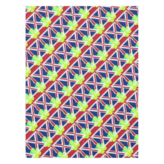 Ierse vlag Shamrock Clover St. Patrick UK Tafelkleed (Voorkant)