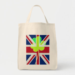 Ierse vlag Shamrock Clover St. Patrick UK Tote Bag