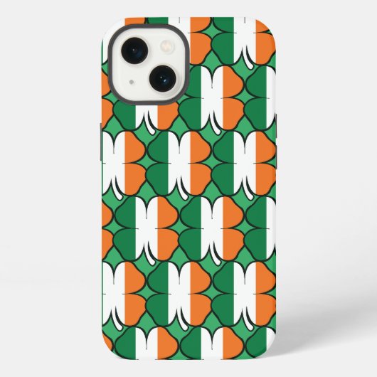 Ierse vlag shamrock clover St patricks day iPhone Hoesje (Achterkant)