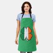 Ierse vlag shamrock clover St patricks day Schort (Gedragen)