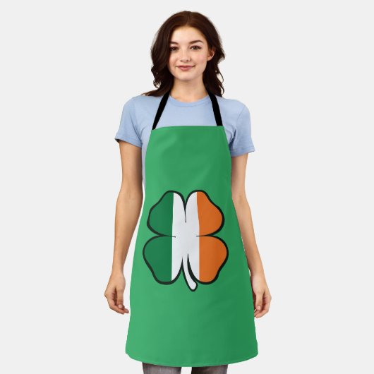 Ierse vlag shamrock clover St patricks day Schort (Gedragen)