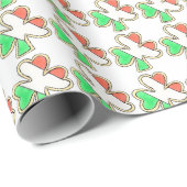 Ierse vlag Shamrock Cookie St. Patrick's Day Food Cadeaupapier (Rol Hoek)