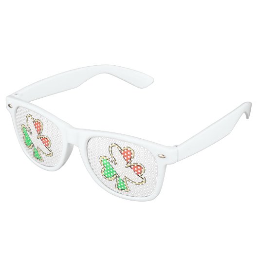 Ierse vlag Shamrock Cookie St Patrick's Day Shades Retro Zonnebril (Gekanteld)