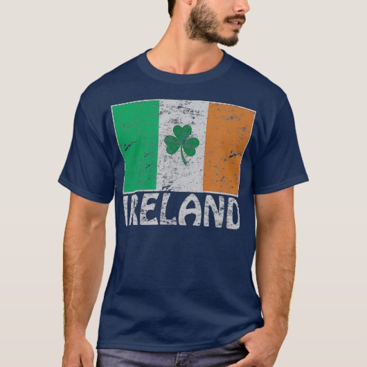 Ierse vlag Shamrock Cool Irish Mannen T-shirt (Voorkant)
