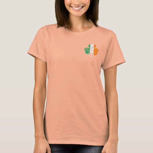 Ierse vlag Shamrock Distress T-shirt (Voorkant)