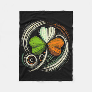 Ierse vlag shamrock gedecoreerde Ierse vlaggen Vin Fleece Deken