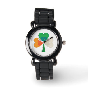 Ierse vlag Shamrock Horloge