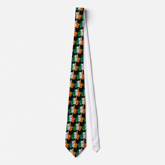 Ierse vlag Shamrock Necktie Stropdas (Voorkant)