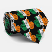 Ierse vlag Shamrock Necktie Stropdas (Opgerold)