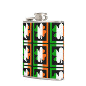 Ierse vlag Shamrock Pattern Heupfles (Links)