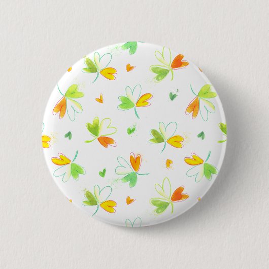 Ierse vlag Shamrock Pattern Ronde Button 5,7 Cm (Voorkant)