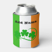 Ierse vlag Shamrock St Patricks Beer Coooler Blikjeskoeler (Blikje Voorkant)