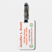 Ierse vlag Shamrock St. Patrick's Day Monogrammed Bagagelabel (Achterkant verticaal)