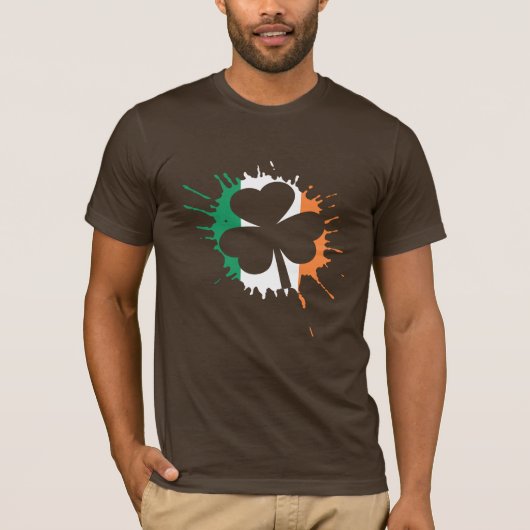 Ierse vlag Shamrock St Patricks Day T-shirt (Voorkant)