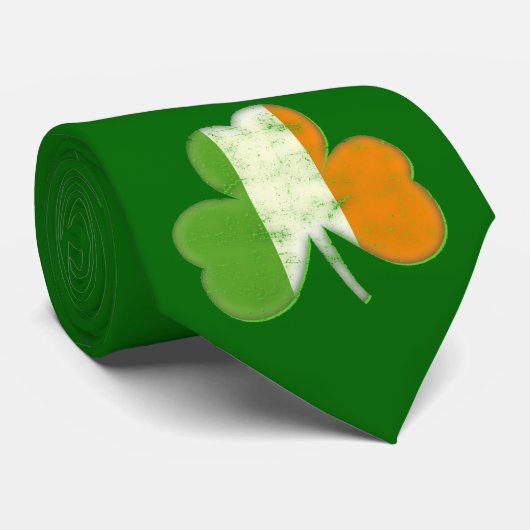  Ierse vlag Shamrock Stropdas (Opgerold)