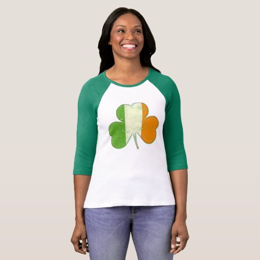  Ierse vlag Shamrock T-shirt (Voorkant volledig)