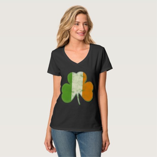  Ierse vlag Shamrock T-shirt (Voorkant volledig)