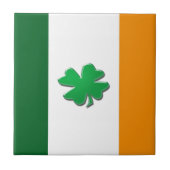Ierse vlag shamrock tiles. tegeltje (Voorkant)