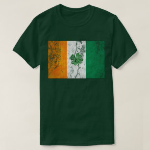 Ierse vlag Shamrock (verhard) T-shirt
