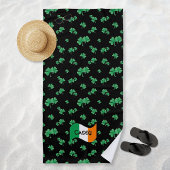 Ierse vlag Shamrocks gepersonaliseerd Strandlaken