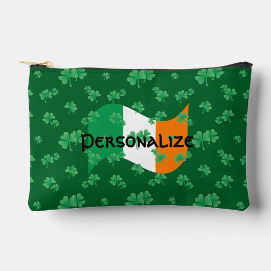 Ierse vlag Shamrocks Keltische lettertype geperson Etui (Voorkant)