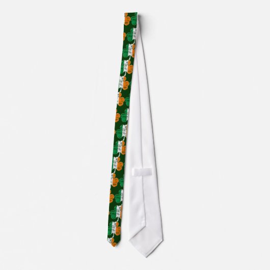 Ierse vlag Shamrocks Necktie Stropdas (Achterkant)