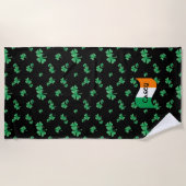 Ierse Vlag Shamrocks Persoonlijk Strandlaken (Voorkant)