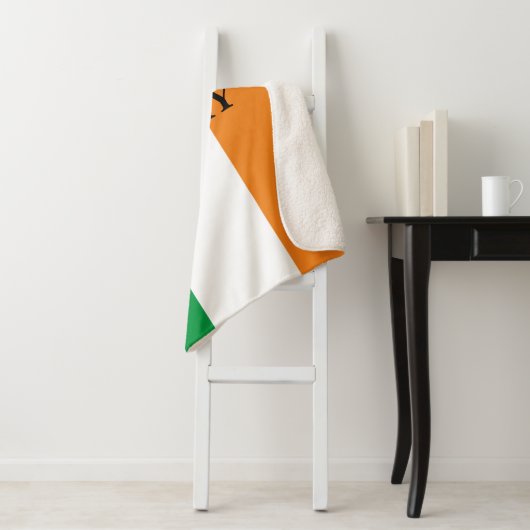 Ierse vlag: Sherpa fleece deken (In situ)