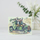 Ierse vlag Shillelagh Groene Auto Shamrock Briefkaart (Staand voorkant)