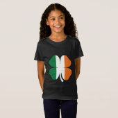 Ierse vlag sjamrock clover st patricadag t-shirt (Voorkant volledig)