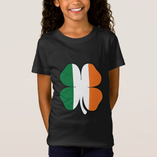 Ierse vlag sjamrock clover st patricadag t-shirt (Voorkant)