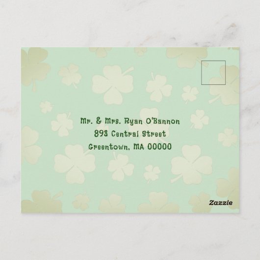 Ierse vlag St. Paddys Day Briefkaart Groet (Achterkant)