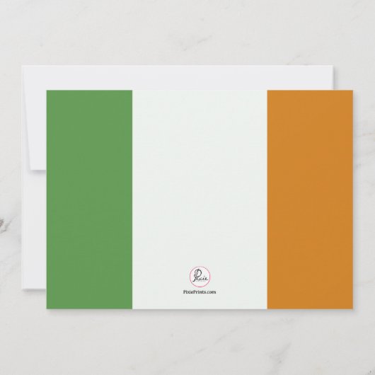 Ierse vlag St. Patrick's Day Invitation Kaart (Achterkant)