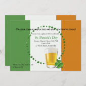 Ierse vlag St. Patrick's Day Invitation Kaart (Voorkant / Achterkant)