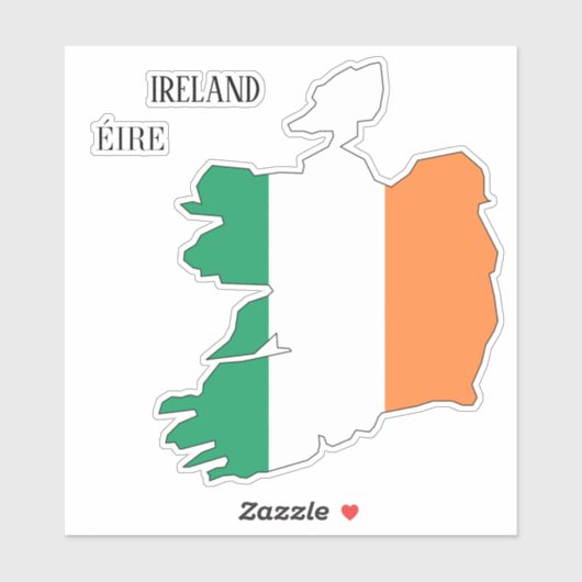 Ierse vlag sticker (Vel)