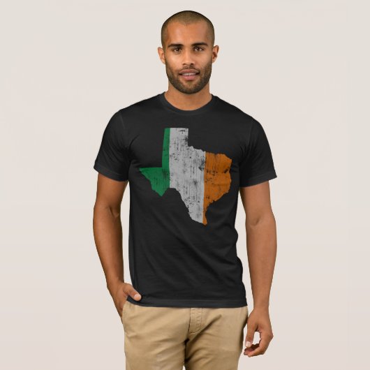  Ierse vlag Texas T-shirt (Voorkant volledig)