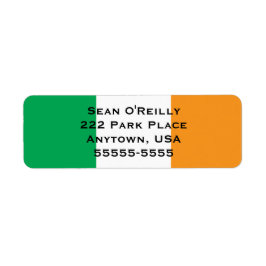 Ierse vlag Tricolor Return Address Label Sjabloon