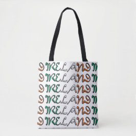 Ierse vlag Typografie European Country Bag Tote Bag