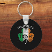 Ierse vlag van Chicago Southside St. Patrick's Day Sleutelhanger (Voorkant)