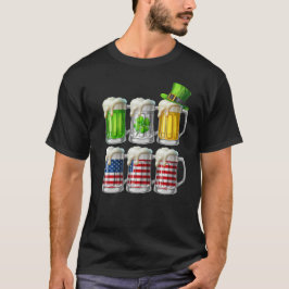 Ierse Vlag van de Verenigde Staten Ierland St Patr T-shirt