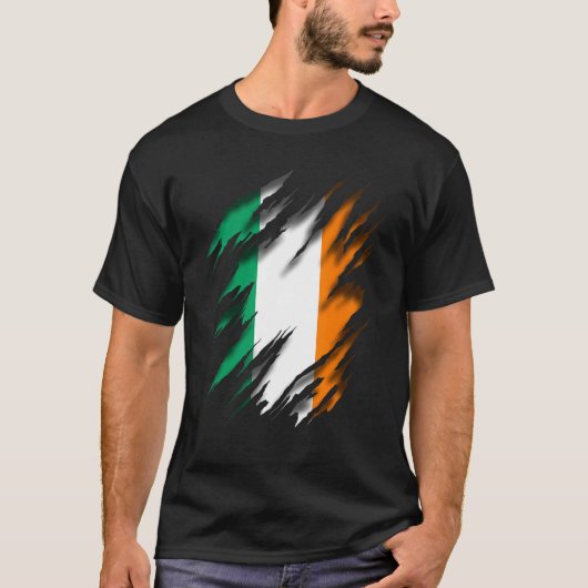 Ierse vlag van Ierland 1 T-shirt (Voorkant)