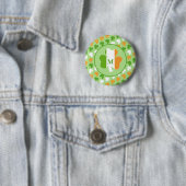 Ierse vlag van klavertjes ronde button 5,7 cm (In situ)