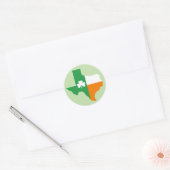 Ierse vlag van Texas Ronde Sticker (Envelop)