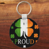 Ierse vlag vier bladklaver sleutelhanger (Voorkant)