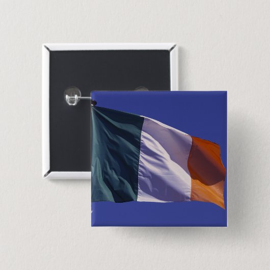 Ierse vlag vierkante button 5,1 cm (Voorkant /achterkant)