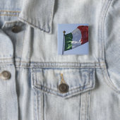 Ierse vlag vierkante button 5,1 cm (In situ)
