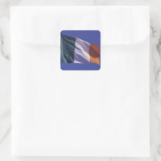 Ierse vlag vierkante sticker (Tas)