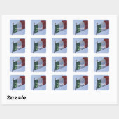 Ierse vlag vierkante sticker (Vel)