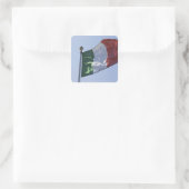Ierse vlag vierkante sticker (Tas)
