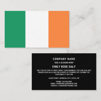 Ierse vlag, Vlag van Ierland Visitekaartje